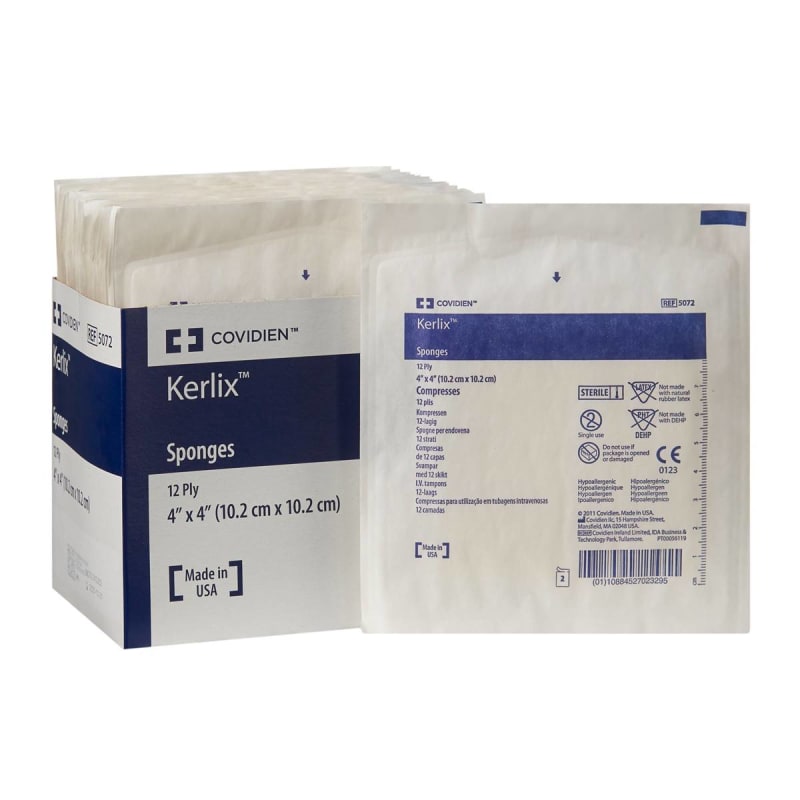 Cardinal Kerlixâ„¢ Sterile USP Type VII Fluff Dressing, 4 x 4 Inch, 12-Ply Cardinal Kerlixâ„¢ Sterile USP Type VII Fluff Dressing, 4 x 4 Inch, 12-Ply