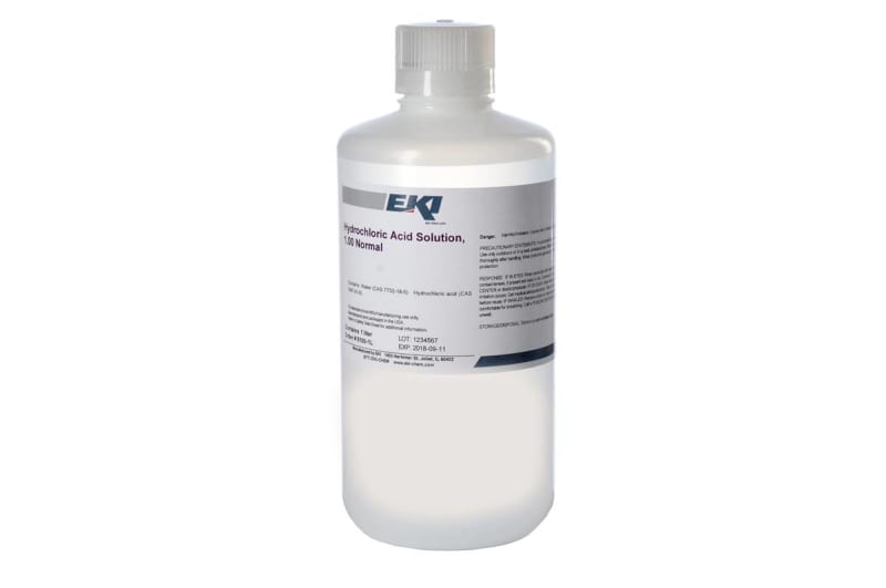 EK Industries Inc Chemistry Reagent Hydrochloric Acid Inorganic Acid 1.0 N 1 Liter