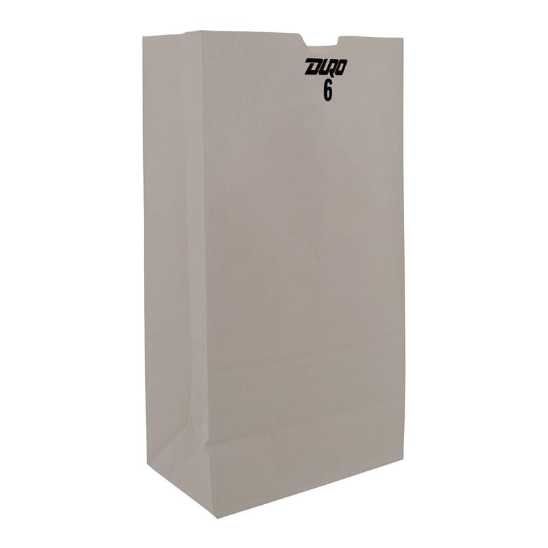 RJ Schinner Co DuroÂ® White Paper Bag, 6 x 3.63 x 11.06 Inch