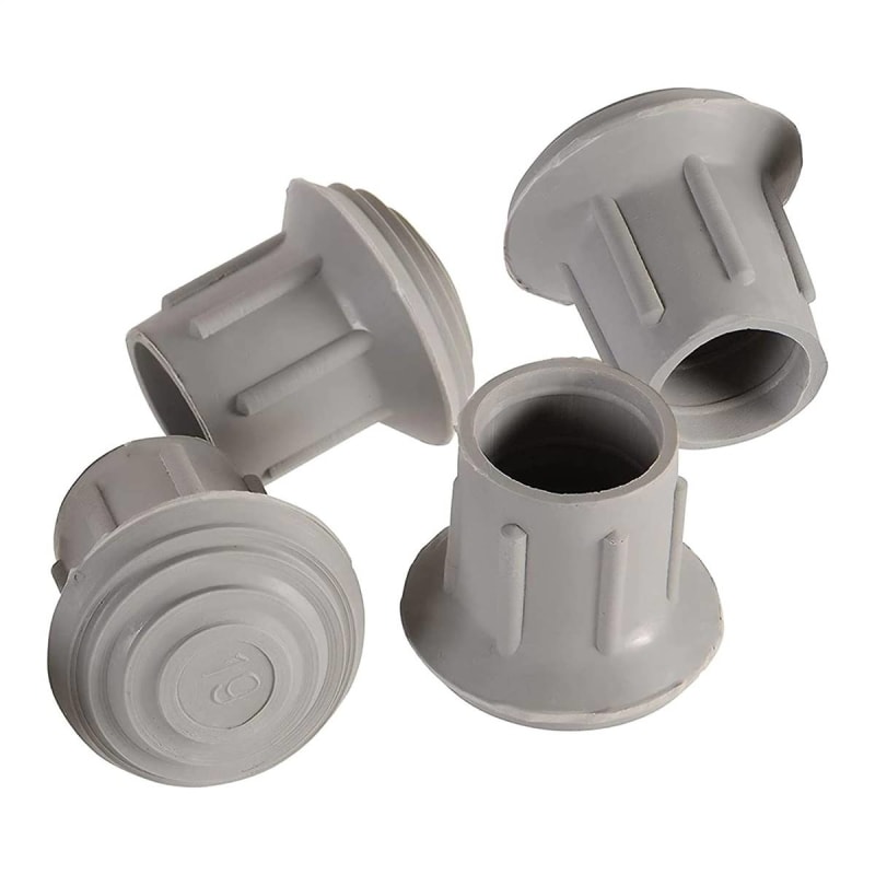 Mabis Healthcare Mabis Replacement Tips for Walkers, Canes and Commode Chairs, 1-inch