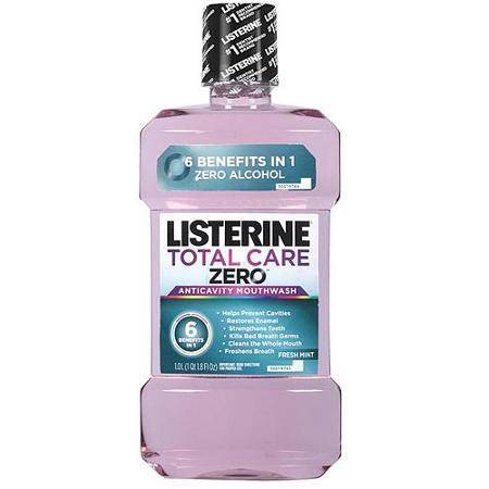Kenvue Brands LLC Mouthwash ListerineÂ® Total Care ZeroÂ® 1 Liter Fresh Mint Flavor