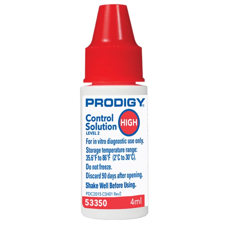 Prodigy Diabetes Care Blood Glucose Control Solution 2 X 4 mL Level 1 & 2
