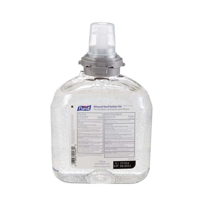 GOJO PurellÂ® Advanced Hand Sanitizer, Ethyl Alcohol, 1,200 mL Refill Bottle