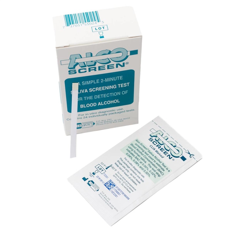 Chematics Alco-ScreenÂ® Saliva Alcohol Rapid Test