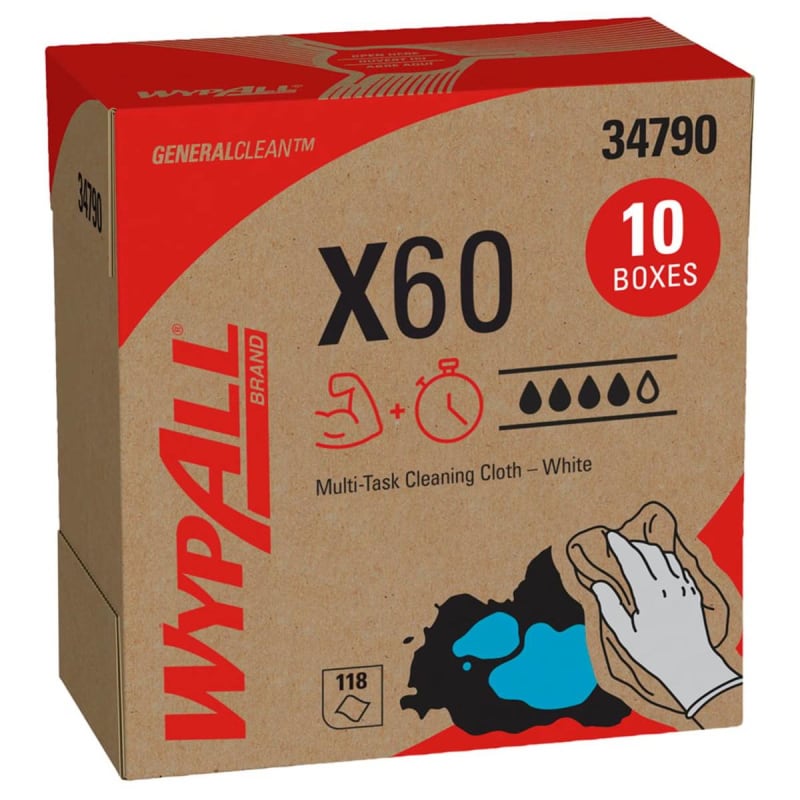 Kimberly Clark Multipurpose Task Wipe WypAll® PowerClean™ X70 Medium Duty 200 Count Dispenser Box 11-1/10 X 16-4/5 Inch NonSterile Disposable Kimberly Clark Multipurpose Task Wipe WypAll® PowerClean™ X70 Medium Duty 200 Count Dispenser Box 11-1/10 X 16-4/5 Inch NonSterile Disposable