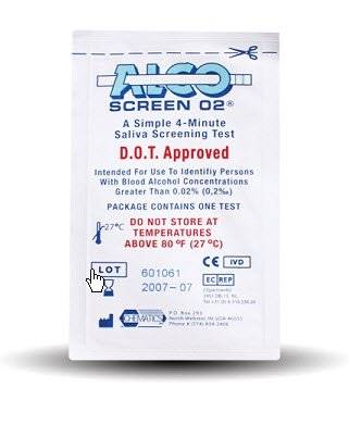 Chematics Alco-ScreenÂ® .02 Rapid Test