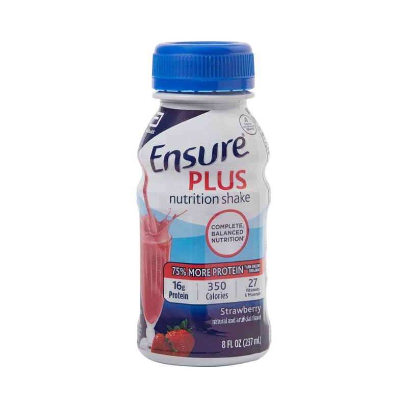 Abbott Nutrition Ensure® Plus Nutrition Shake, Strawberry, 8-ounce bottle Abbott Nutrition Ensure® Plus Nutrition Shake, Strawberry, 8-ounce bottle