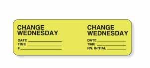 PDC Healthcare Pre-Printed Label pdc® Anesthesia Label Yellow Permanent Paper Change Wednesday Date_Time_Int_ Black Syringe Label 7/8 X 7/8 Inch PDC Healthcare Pre-Printed Label pdc® Anesthesia Label Yellow Permanent Paper Change Wednesday Date_Time_Int_ Black Syringe Label 7/8 X 7/8 Inch