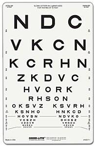 Good-Lite Eye Chart Good-Lite® 10 Foot Distance Acuity Test Good-Lite Eye Chart Good-Lite® 10 Foot Distance Acuity Test