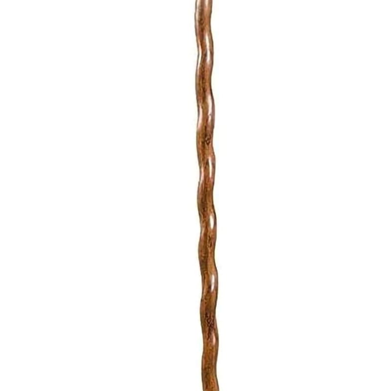 Mabis Healthcare Brazosâ„¢ Twisted Oak Backpacker Handcrafted Walking Stick, 55-Inch, Brown