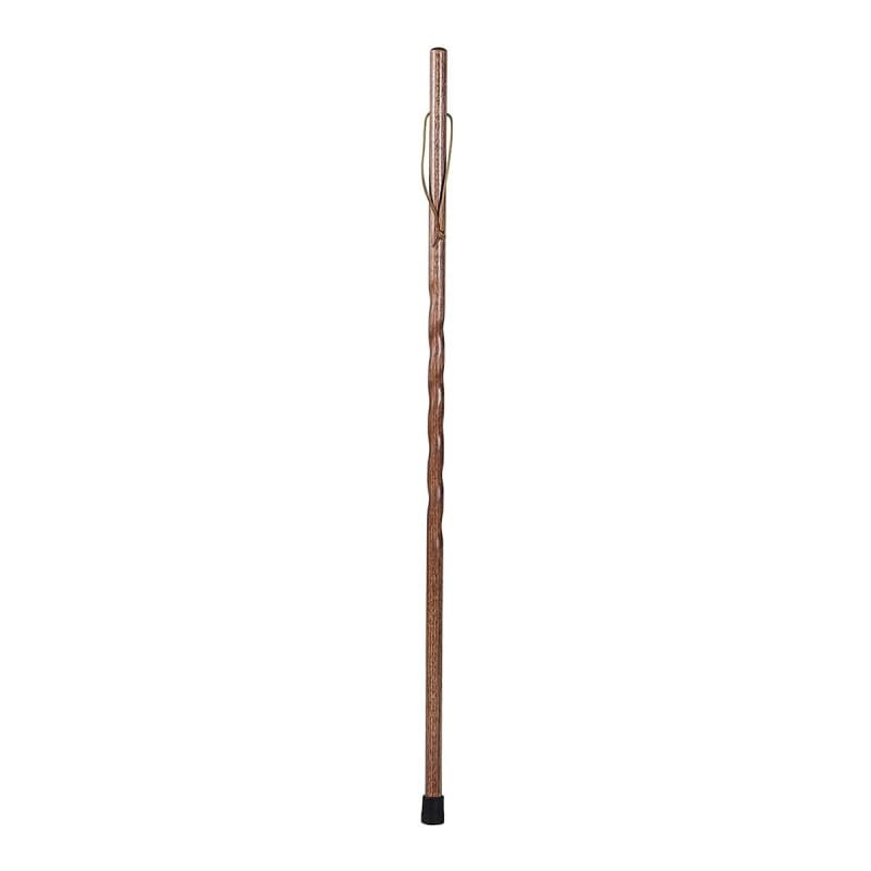 Mabis Healthcare Brazosâ„¢ Twisted Oak Backpacker Handcrafted Walking Stick, 58-Inch Height