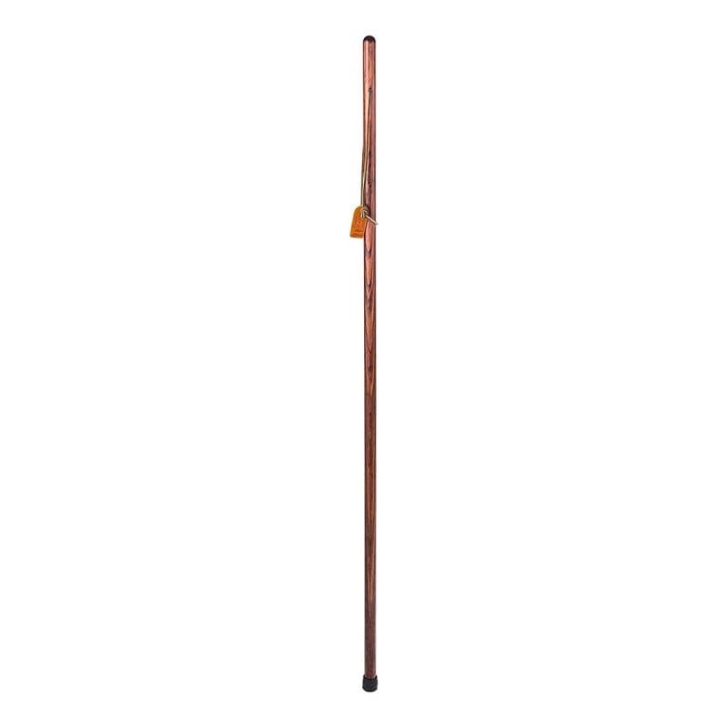Mabis Healthcare Brazosâ„¢ Traditional Straight Pine Handcrafted Walking Stick, 55-Inch, Red