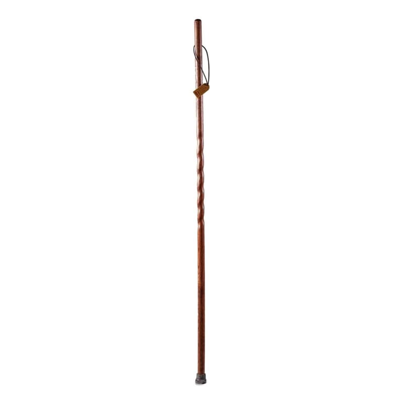 Mabis Healthcare Brazosâ„¢ Twisted Oak Trekker Handcrafted Walking Stick, Red, 55-Inch