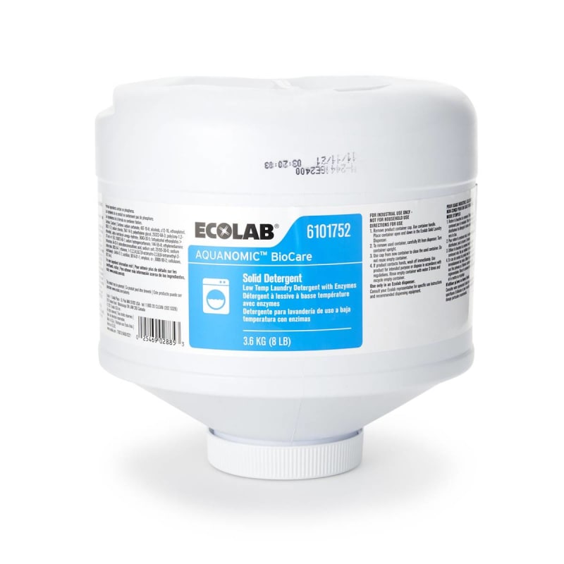 Ecolab Aquanomic Biocare Solid Detergent, 8 lbs.