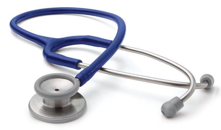 American Diagnostic Corp Clinician Stethoscope AdscopeÂ® 619 Royal Blue 1-Tube 21 Inch Tube Double Sided Chestpiece