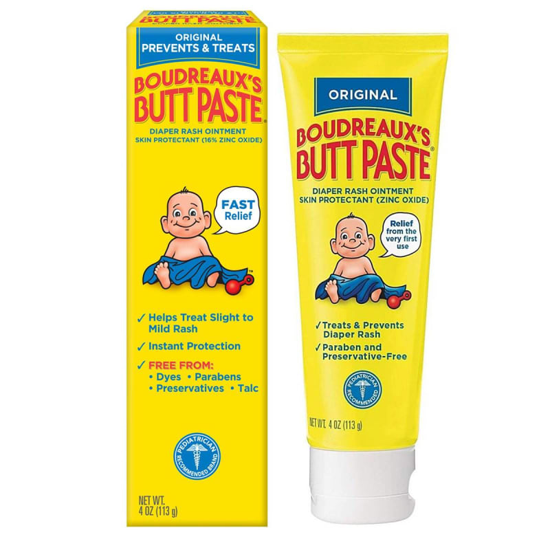 Blairex Labs Boudreaux's Original Butt Paste Diaper Rash Treatment, 16% Zinc Oxide, 4 oz Tube