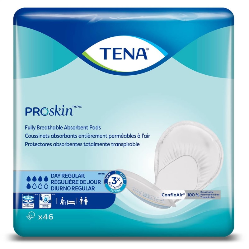 Essity HMS North America Inc Tena® Day Regular™ Fully Breathable Absorbent Incontinence Pad Essity HMS North America Inc Tena® Day Regular™ Fully Breathable Absorbent Incontinence Pad