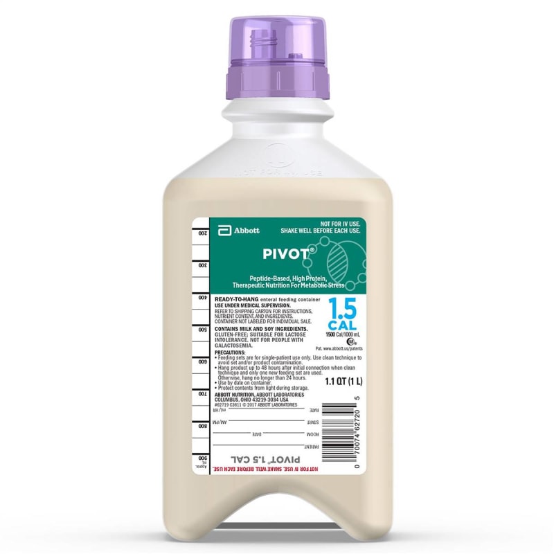 Abbott Nutrition PivotÂ® 1.5 Cal Tube Feeding Formula, 33.8-ounce bottle