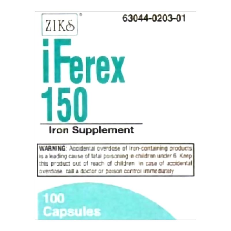 Nnodum Corp ZiksÂ® Iferex 150 Iron Supplement