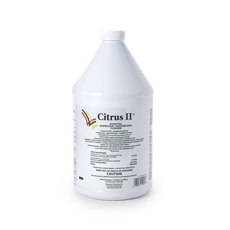 Beaumont Products Citrus IIÂ® Hospiral Germicidal Deodorizing Cleaner, 1 gal. Jug