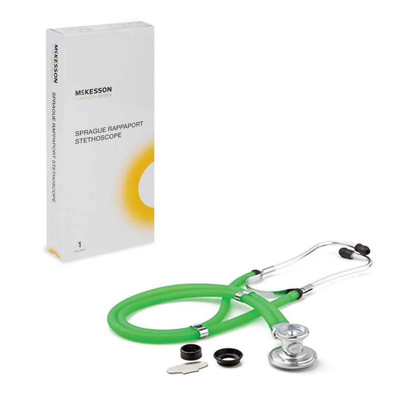 McKesson Brand McKesson Sprague-Rappaport Stethoscope, 22 Inch, Green McKesson Brand McKesson Sprague-Rappaport Stethoscope, 22 Inch, Green