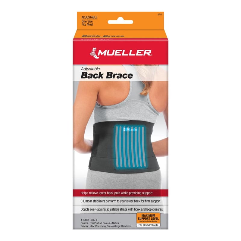 Mueller Sports Medicine Mueller® Back Brace, Lumbar Support, 28 – 50 Inch Waist, Hook and Loop Closure Mueller Sports Medicine Mueller® Back Brace, Lumbar Support, 28 – 50 Inch Waist, Hook and Loop Closure