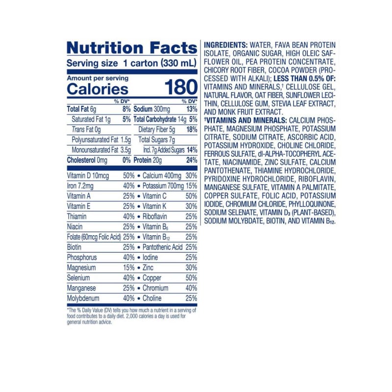 Abbott Nutrition Ensure® Plant Based Protein Nutrition Shake, Chocolate, 11-ounce carton Abbott Nutrition Ensure® Plant Based Protein Nutrition Shake, Chocolate, 11-ounce carton