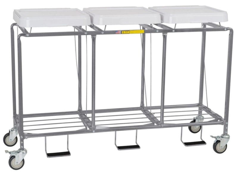 R&B Wire Triple Deluxe Easy Access Hamper - No Bag R&B Wire Triple Deluxe Easy Access Hamper - No Bag