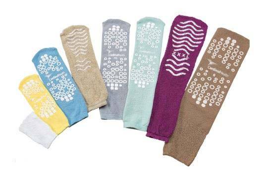 Cardinal Slipper Socks Cardinal Healthâ„¢ Unisex Adult 2X-Large Double Tread Single Patient Use Green