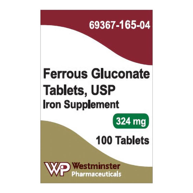 Westminster Pharmaceuticals Mineral Supplement Iron 324 mg Strength Tablet 100 per Bottle