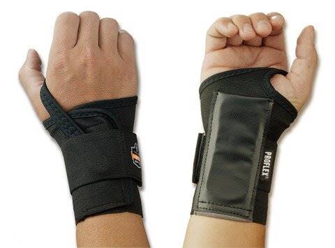 Ergodyne Wrist Support ProFlexÂ® 4000 Single Strap Elastane / Elastic / Polyester Left Hand Black Small
