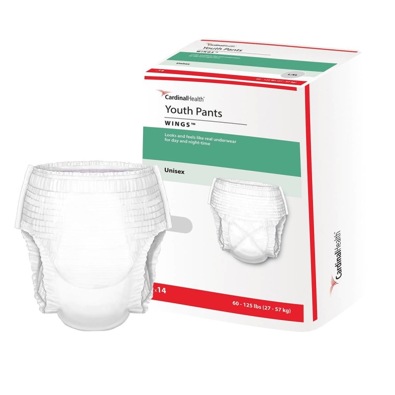 Cardinal Curityâ„¢ Youth Pants Unisex, Large, Heavy Absorbency, 60 â€“ 125 lbs