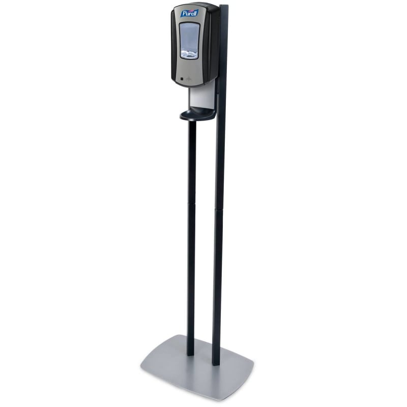 GOJO Hand Hygiene Dispenser Floor Stand PURELLÂ® LTX-12â„¢ Chrome / Black ABS Plastic Touch Free 1200 mL Floor Stand