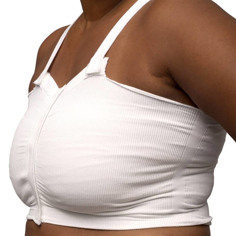 Dale Medical Products Post-Surgical Bra DaleÂ® 34 to 36 Inch Chest Medium White Front Hook and Loop Closure Detachable Straps