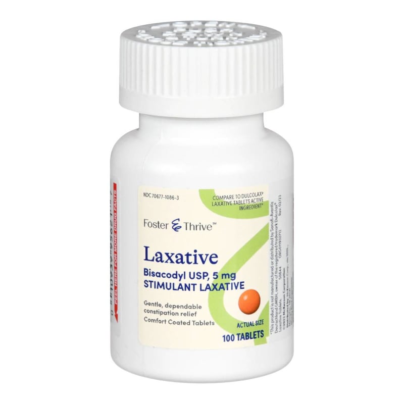 McKesson Brand Foster & Thriveâ„¢ Laxative Bisacodyl USP 5 mg Tablets