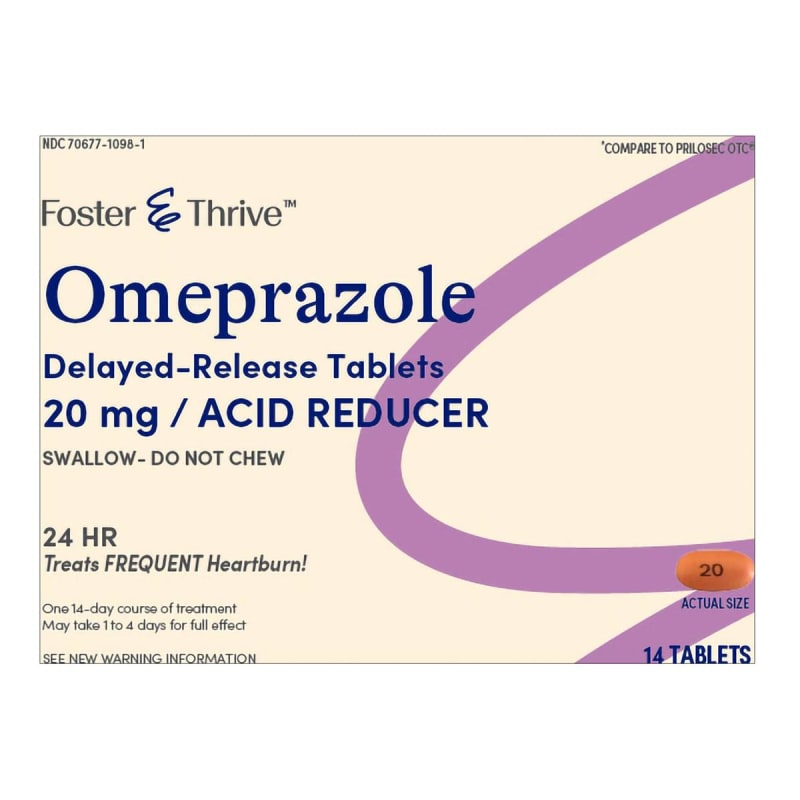 McKesson Foster & Thriveâ„¢ Omeprazole 20 mg Delayed Release Tablets