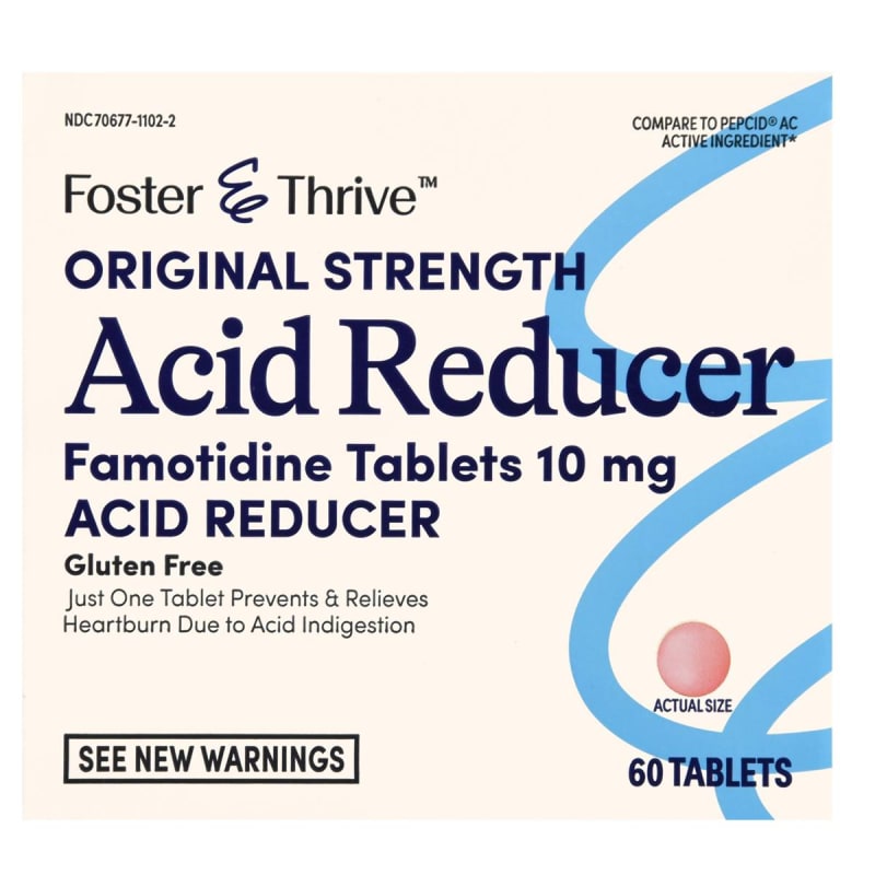 McKesson Foster & Thriveâ„¢ Original Strength Acid Reducer Famotidine Tablets 10 mg