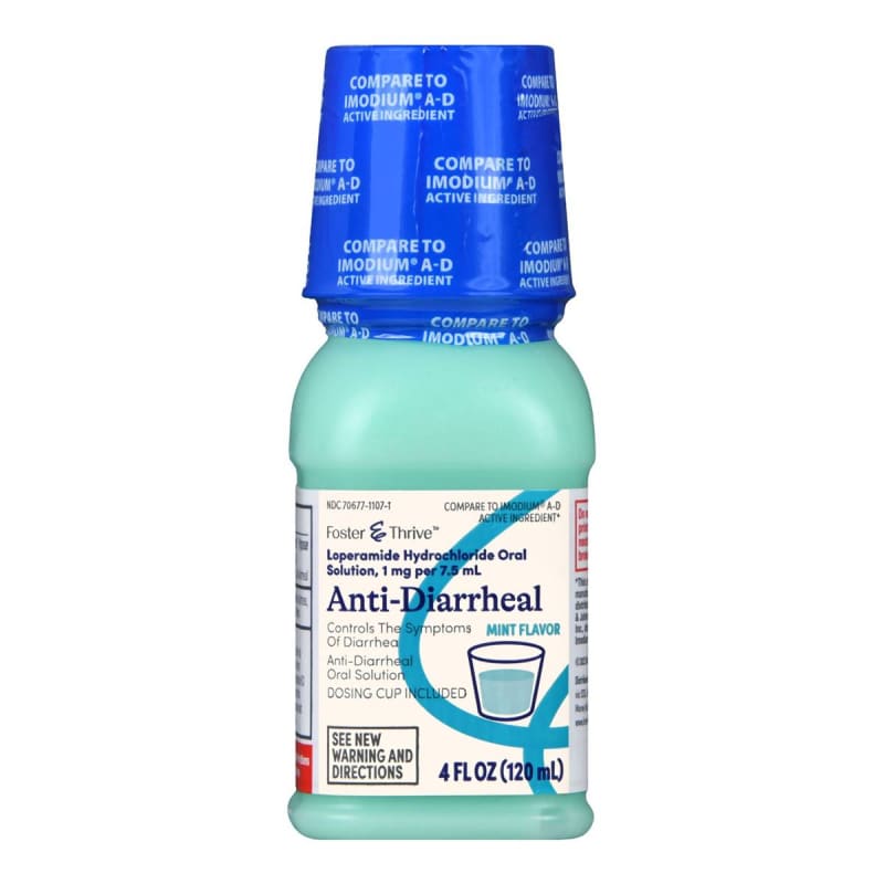McKesson Foster & Thriveâ„¢ Anti-Diarrheal 1 mg per 7.5 mL Loperamide Oral Solution, Mint