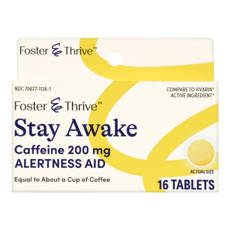 McKesson Foster & Thriveâ„¢ Stay Awake Caffeine 200 mg Tablets