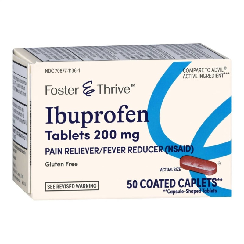 McKesson Brand Foster & Thriveâ„¢ Ibuprofen 200 mg Coated Caplets