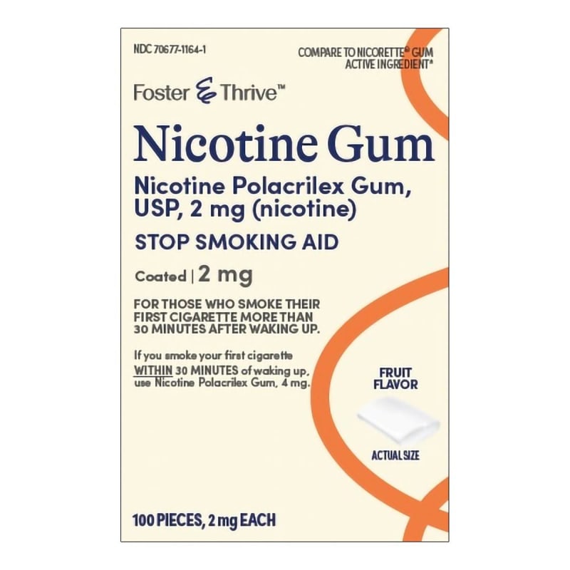 Foster & Thrive Stop Smoking Aid 2 mg Strength Gum