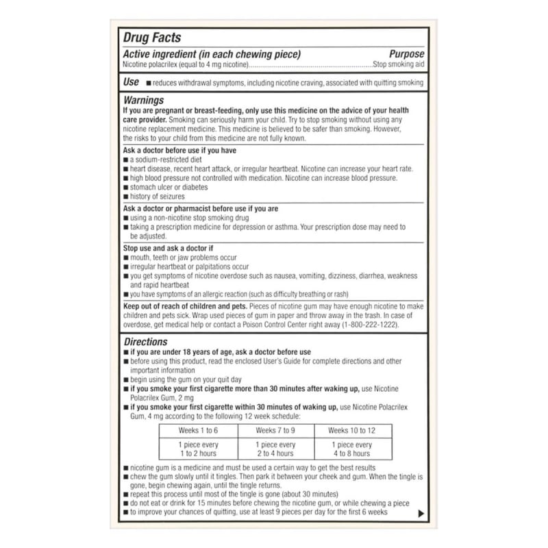 McKesson Brand Foster & Thriveâ„¢ Nicotine Polacrilex 4 mg (Nicotine) Gum, Cool Mint Flavor