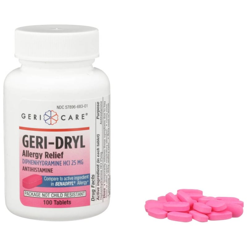 Akron Pharma 25-mg Diphenhydramine Capsules for Seasonal Allergies and Motion Sickness