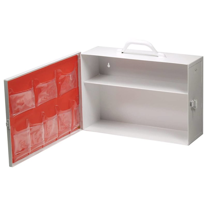 Medique Products Mobile First Aid Cabinet Mobile Stainless Steel 2 Shelves