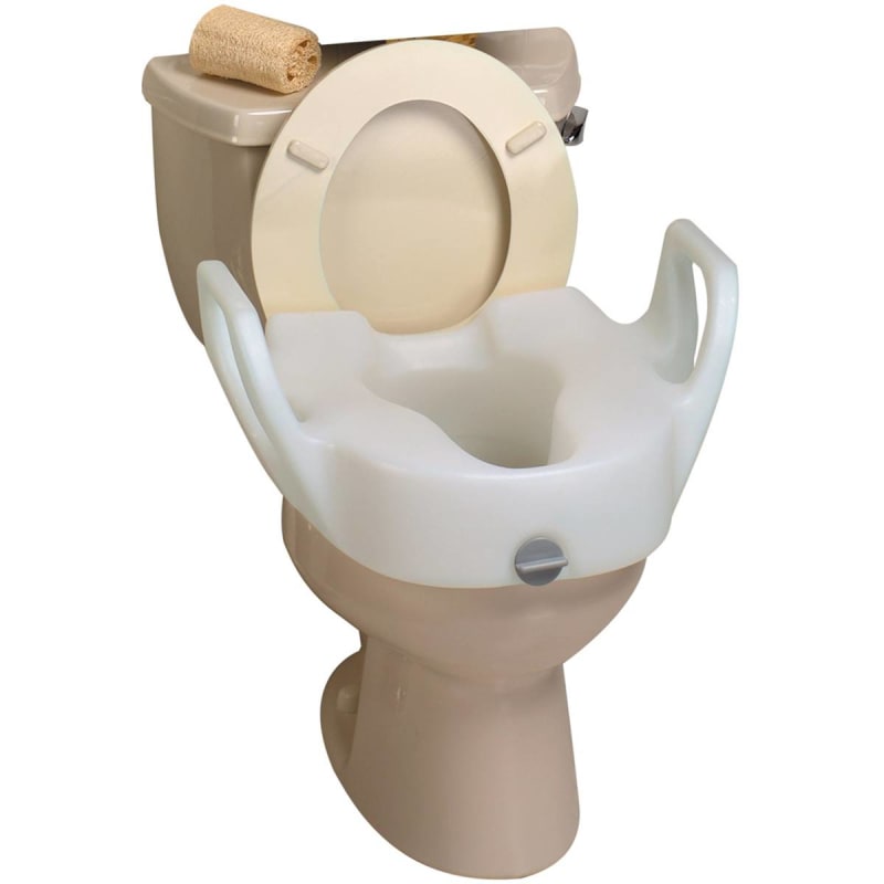 Maddak Lock-On Elevated Toilet Seat with Arms