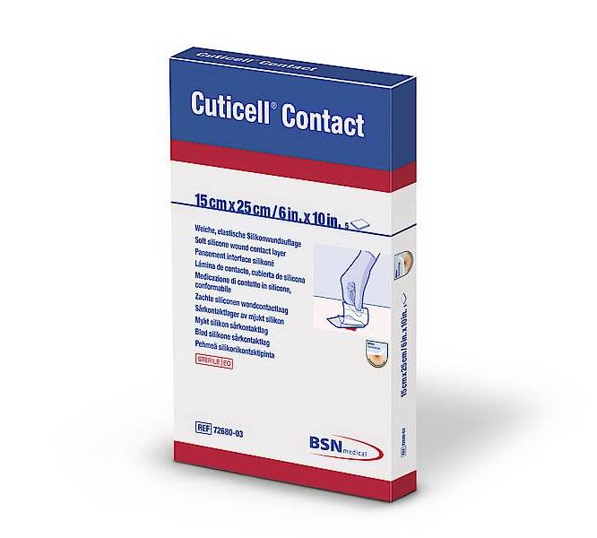 BSN Medical Wound Contact Layer Dressing Cuticell® Contact® 3 X 4 Inch Sterile BSN Medical Wound Contact Layer Dressing Cuticell® Contact® 3 X 4 Inch Sterile