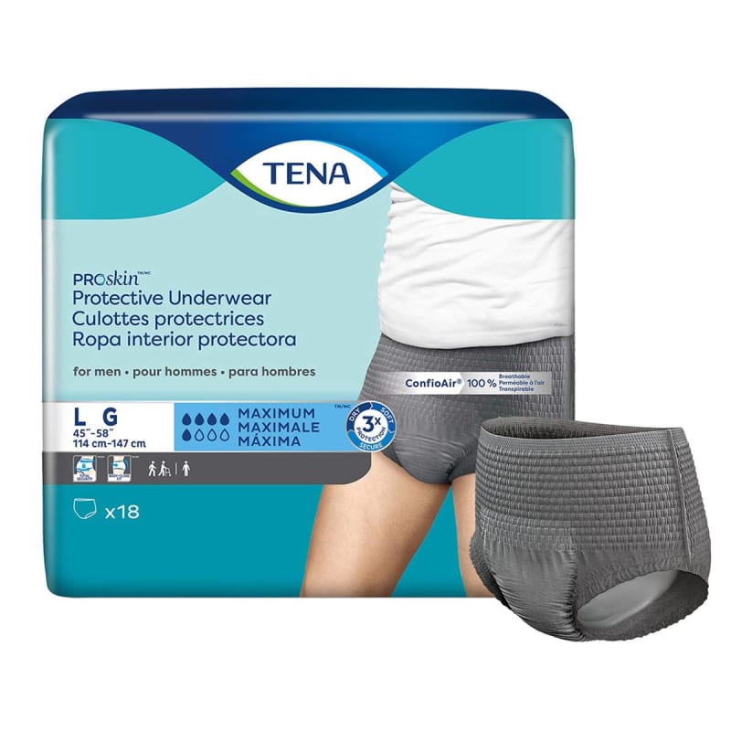 Essity HMS North America Inc TenaÂ® ProSkinâ„¢ Maximum Absorbent Underwear for Men, Large