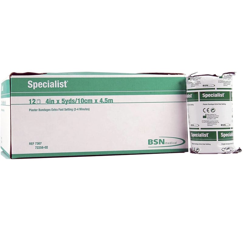 BSN Medical Specialist® Plaster Bandage, 4 Inch x 5 Yard BSN Medical Specialist® Plaster Bandage, 4 Inch x 5 Yard