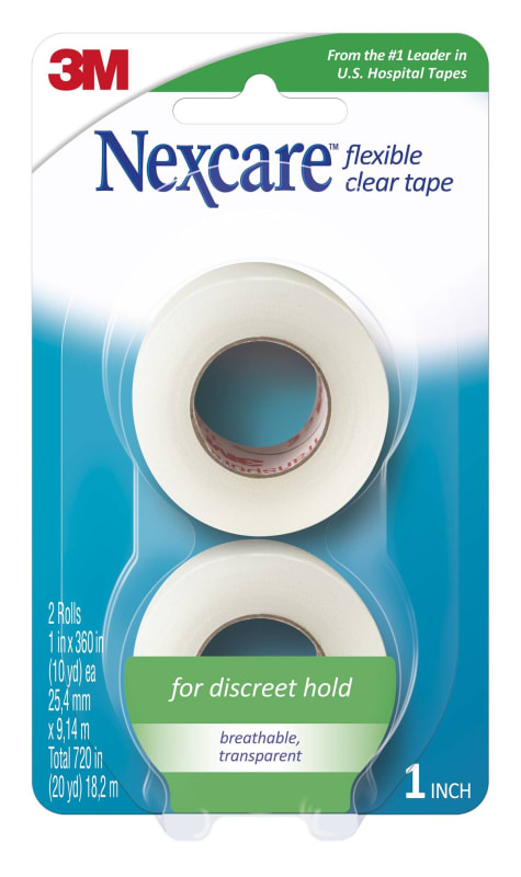 3M Company 3Mâ„¢ Nexcareâ„¢ Flexible Stretchy Fabric Medical Tape, 1 Inch x 10 Yard, Clear