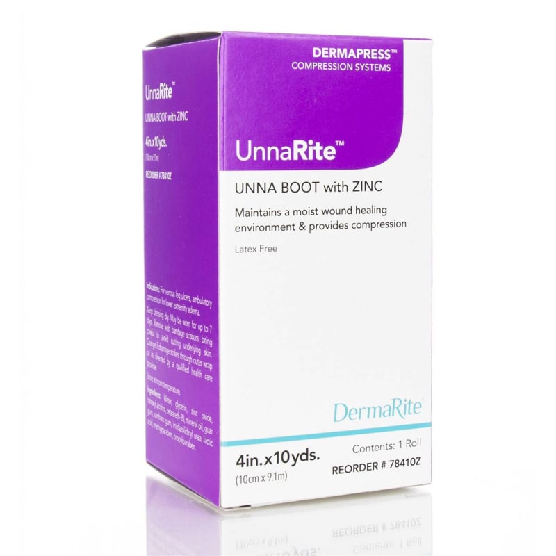 Sion Brands LLC UnnaRite Unna Boot with Zinc Oxide, 4 Inch x 10 Yard